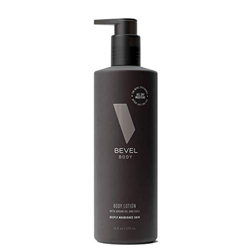 All Day Body Lotion for Men by Bevel - Shea Butter, Argan Oil, Vitamin B3, and Vitamin E, 16 Oz