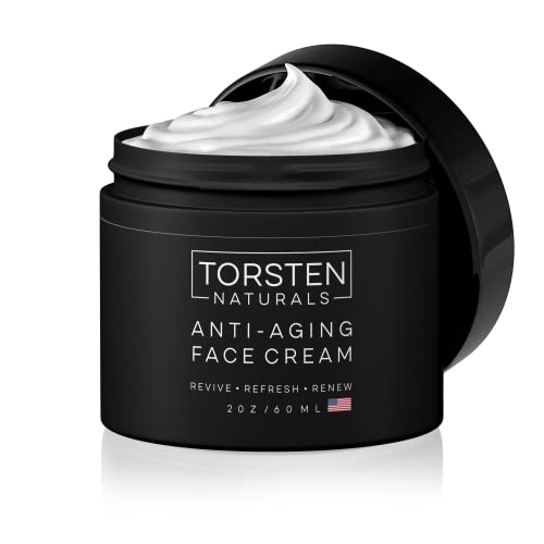 Men’s Anti Aging Face Cream & Moisturizer - Day & Night - Anti Wrinkle Lotion - Organic & Natural Skin Care for Younger Looking Skin - Hydrates & Revitalizes - Scented, 2 oz
